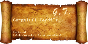 Gergelyfi Teréz névjegykártya